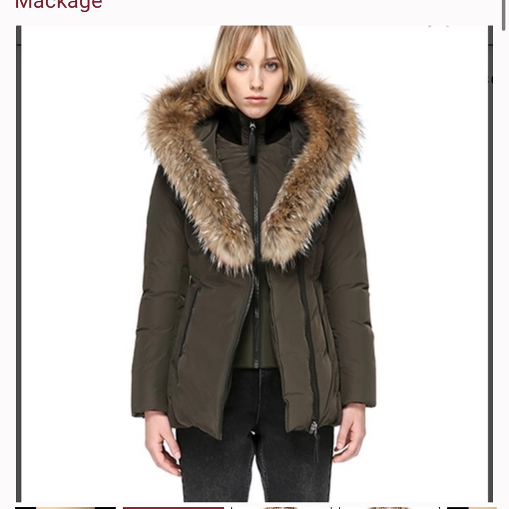 Mackage olive green aldali coat size M bought from mackage directly